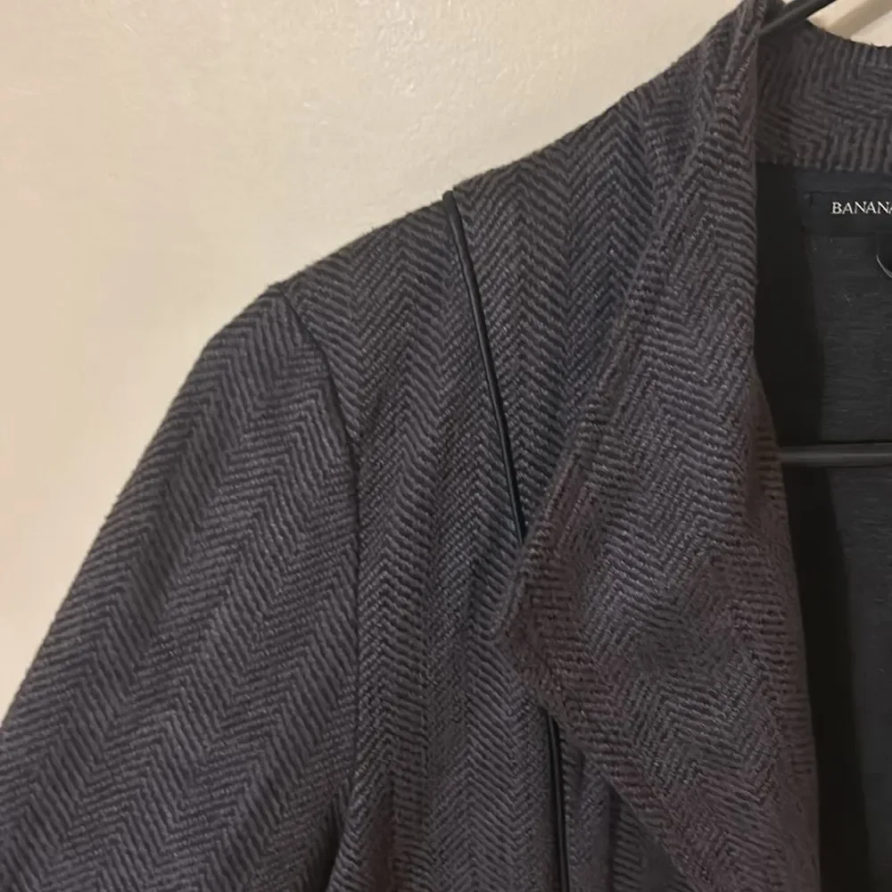 Banana Republic Work Cardigan Jacket Business Chevron Gray Women’s small